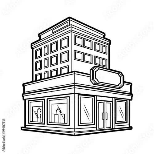Building with storefront and upper floors.