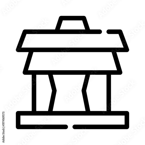 Inukshuk line icon