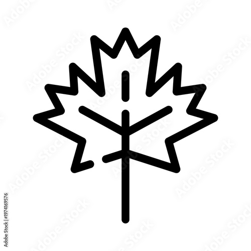 maple leaf line icon