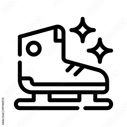 ice skates line icon