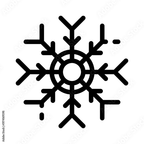 snowflake line icon