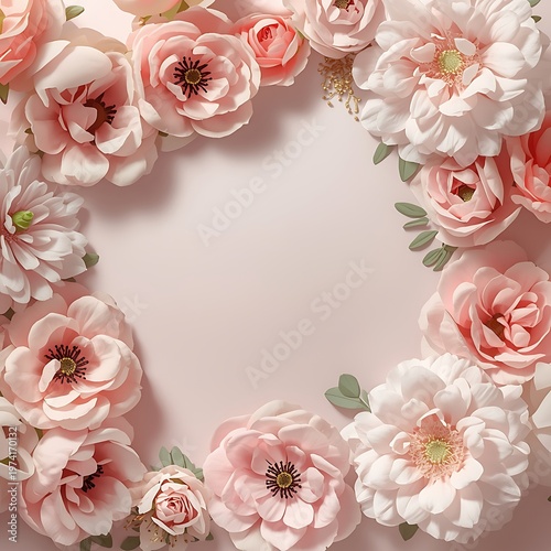 Elegant Pink and White Floral Background with Soft Blossom Design