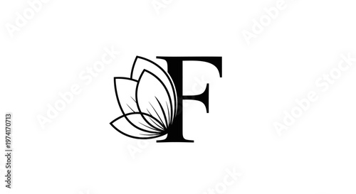 Black letter F with flower logo.
