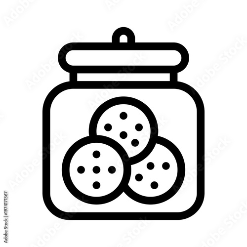 candy jar line icon