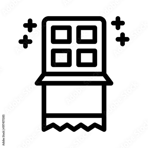 chocolate bar line icon