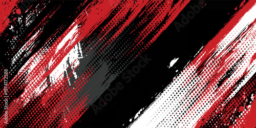 Gaming esport background striking stripes electric banner vector illustration design red black grunge brush wing comic pattern modern abstract concept livery stripes decal paint splash splatter.eps 10