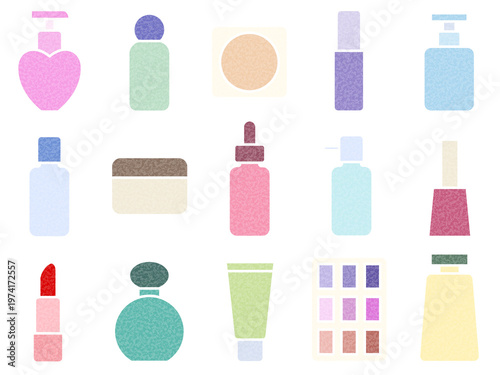 化粧品の素材セット〈ステンシル・画用紙〉　D