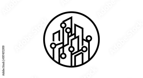 Circuit board design with connections.