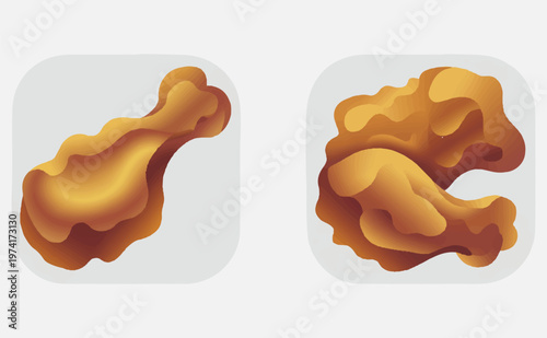  chicken nuggets isolated on transparent background