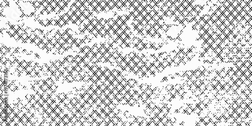 Net texture pattern on white background. Net texture pattern for backdrop and wallpaper. Realistic net pattern with black squares. Geometric background