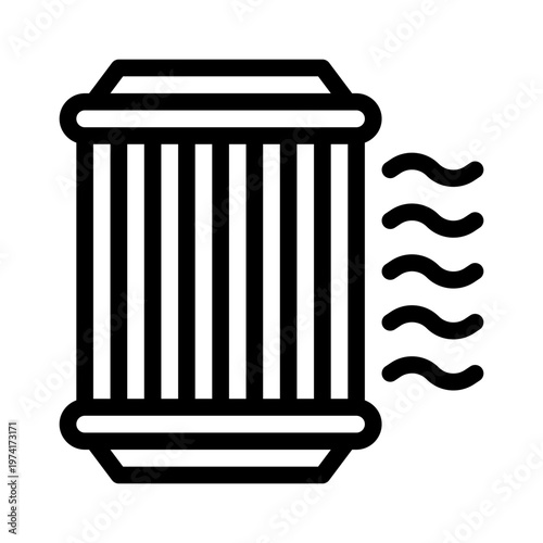 car air filter line icon