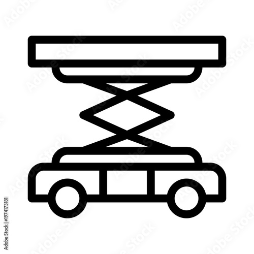 car lift line icon