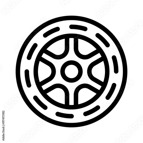 car tire line icon