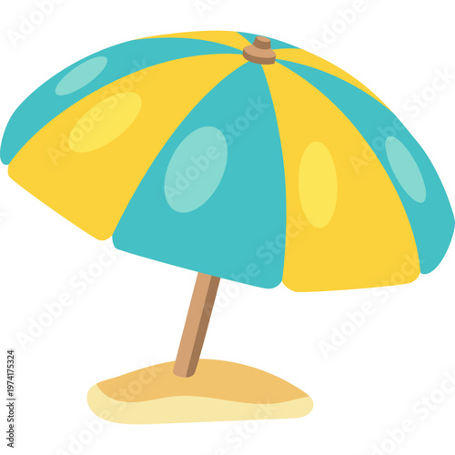 Umbrella Beach Illustration