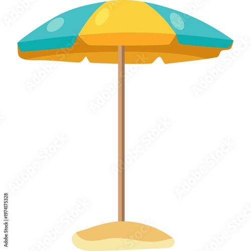 Umbrella Beach Illustration