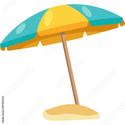Umbrella Beach Illustration