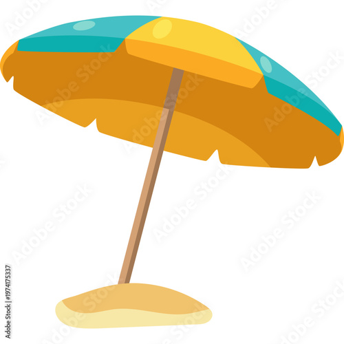 Umbrella Beach Illustration