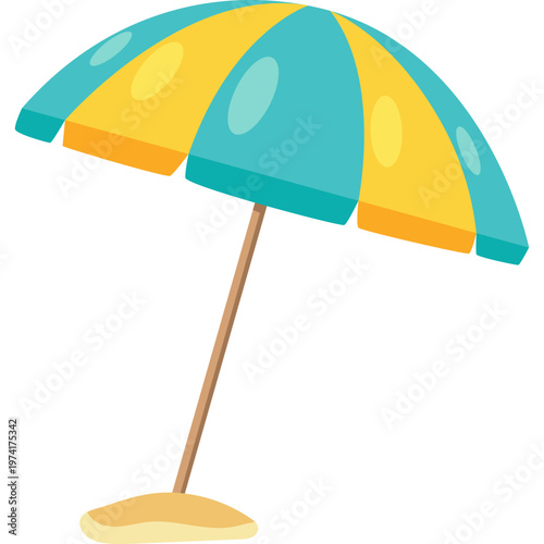 Umbrella Beach Illustration