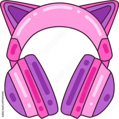 Cute Headphone Illustration