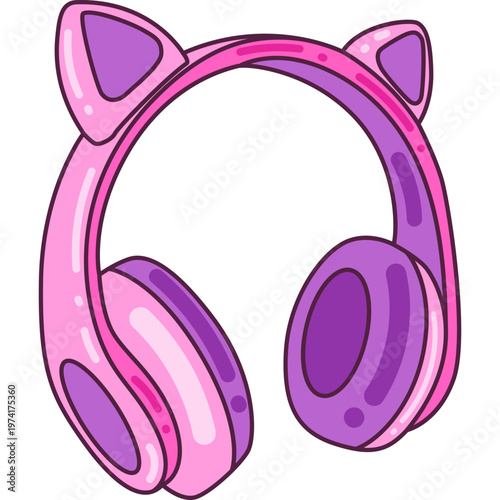 Cute Headphone Illustration