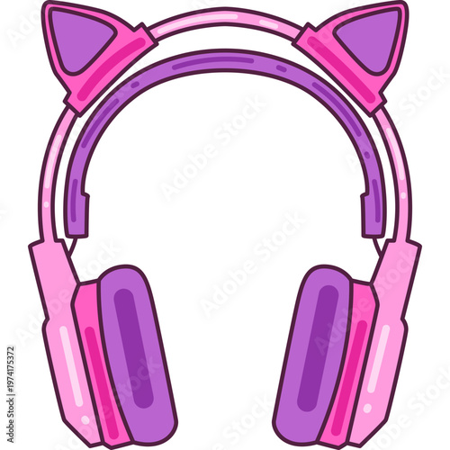 Cute Headphone Illustration