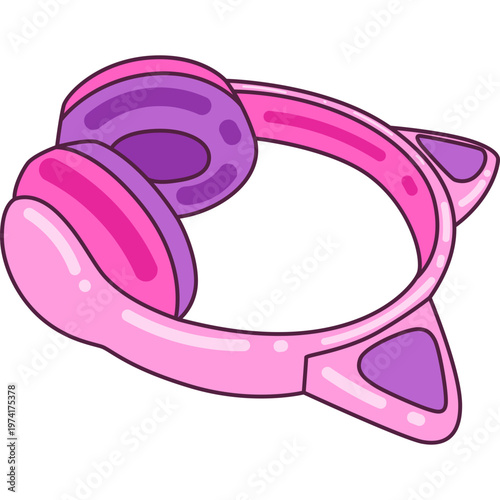 Cute Headphone Illustration