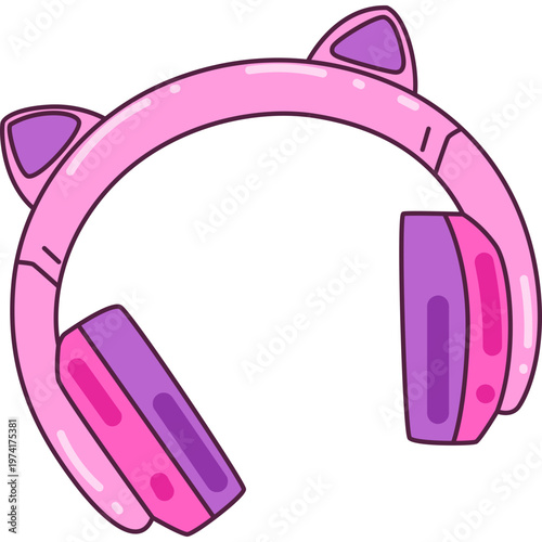 Cute Headphone Illustration
