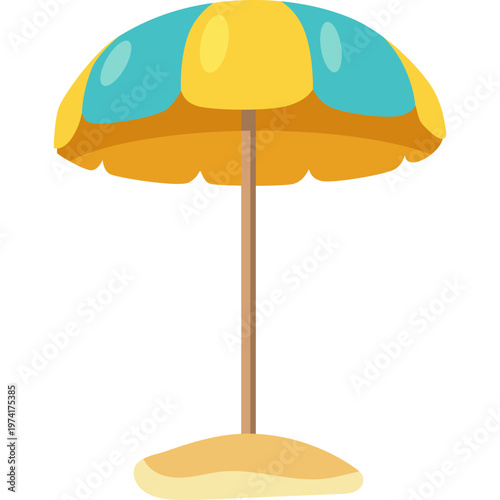 Umbrella Beach Illustration