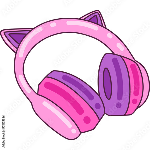 Cute Headphone Illustration