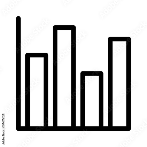 bar chart line icon
