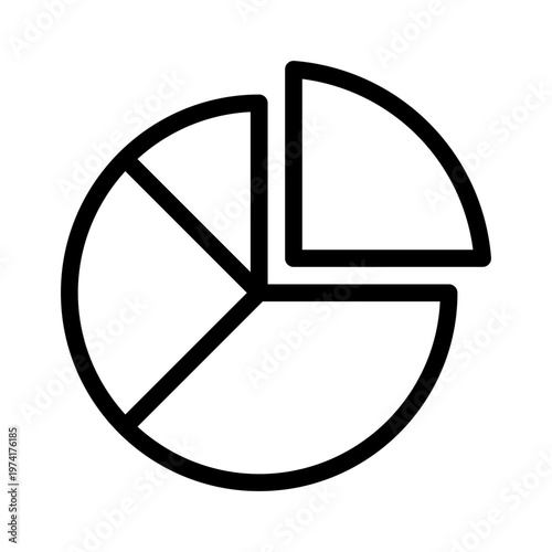 pie chart line icon