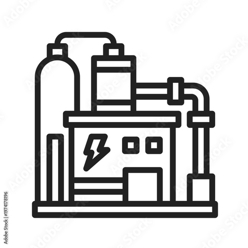 Biomass Energy Plant Icon