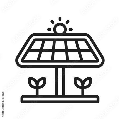Solar Farm Grid Icon