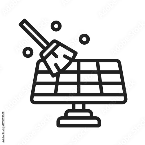 Solar Panel Cleaning Icon
