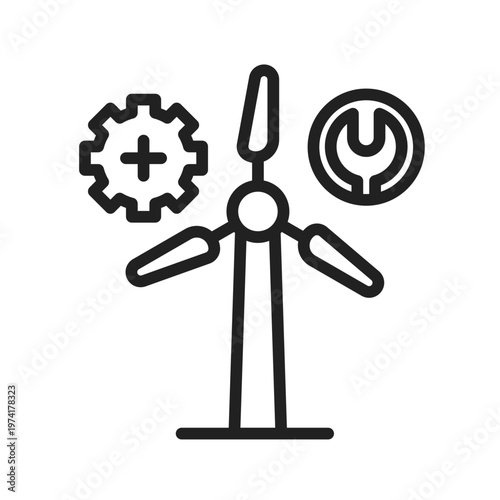 Wind Blade Maintenance Icon