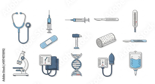 Medical Equipment and Supplies - Stethoscope, Syringe, Microscope, and More.