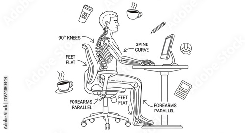 Ergonomic Office Setup for Healthy Posture and Productivity.