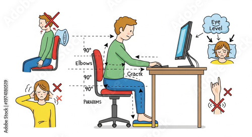 Ergonomic Office Setup for Healthy Posture and Productivity.