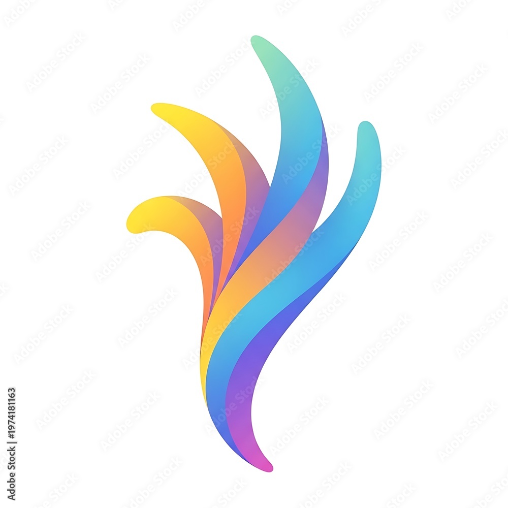 Obraz premium Abstract Colorful Fluid Shape Design Element.