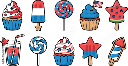 Patriotic American treats and desserts for Independence Day celebrations