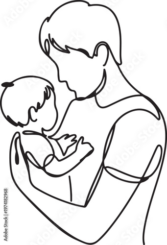 A tender moment between a caregiver and a baby