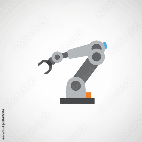 Robotic arm with metal claw.