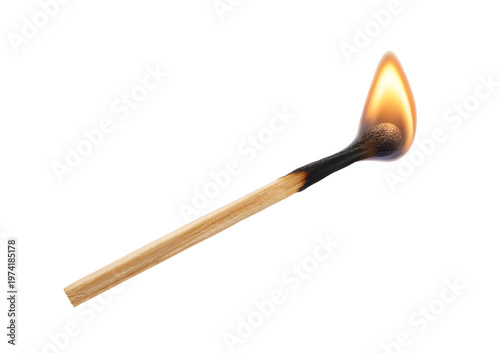 Burning matchstick, flame, fire, match, wooden match