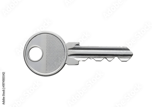 Silver skeleton key, metal key, door key, old key, antique key