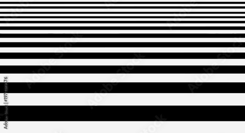 Dynamic monochromatic striped pattern creating a mesmerizing optical illusion of infinite depth and receding perspective, a modern abstract graphic background for digital art and contemporary design