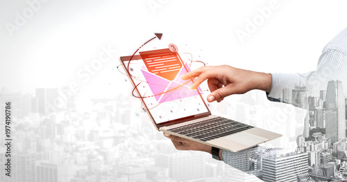 Fotografía Concept of digital communication and correspondence