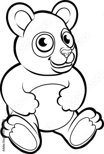 A panda bear cartoon charac...