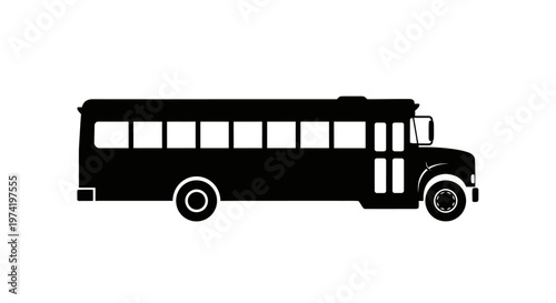 Black silhouette of a school bus.