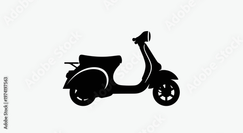 Black silhouette of a scooter.