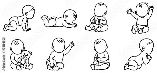 Baby activity newborn development mother care theme, maternal love and infant interaction, daily childcare routine, sensory development play, safe nurturing environment, family bonding and early